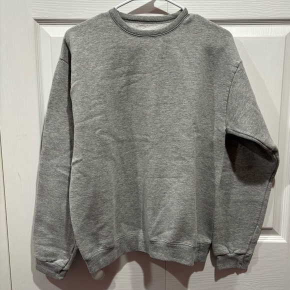 HANES Unisex Warm Gray Long Sleeve Pullover Sweater Sweatshirt Crewneck - size S - Picture 1 of 3
